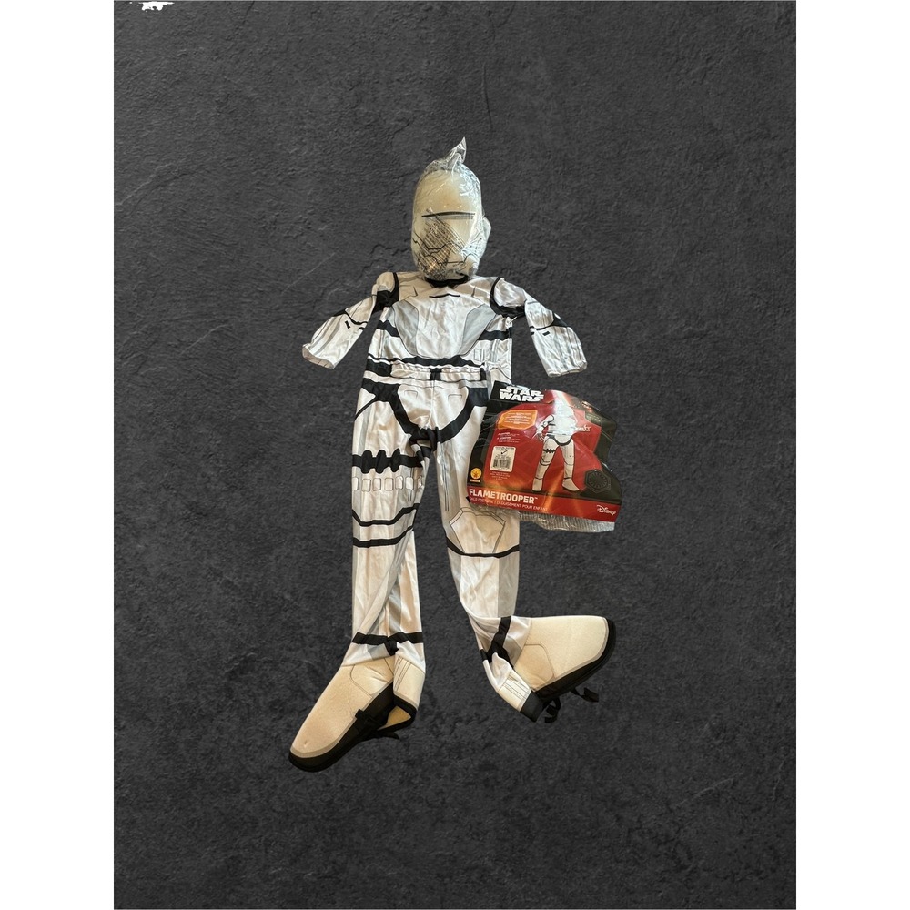 Star Wars Flametrooper Costume Kids Medium 8-10 White Force Awakens Rubies